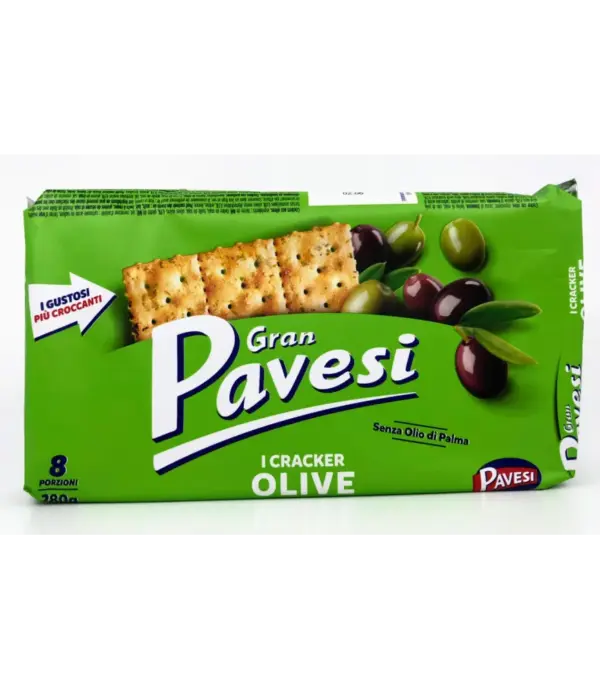 Gran Pavesi Olive Crackers 280g - Italian Snack