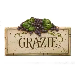 Grazie Decorative Wall Plaque - Elegant Home Decor Sign