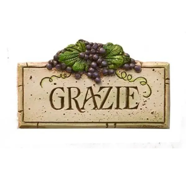 Grazie Decorative Wall Plaque - Elegant Home Decor Sign