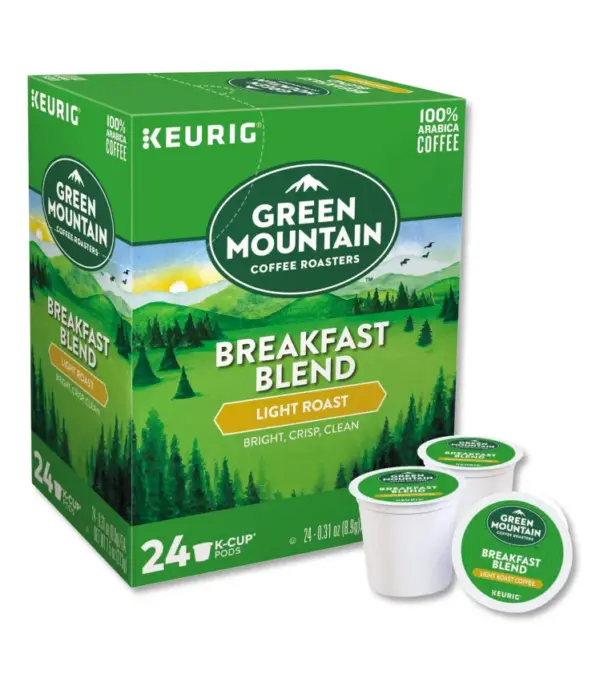 Green Mountain Breakfast Blend K-Cups, 24 Count Medium Roast Coffee Pods