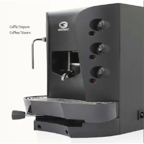 Grimac Opale Black Espresso Machine with Steam Wand for Pods - Image 2