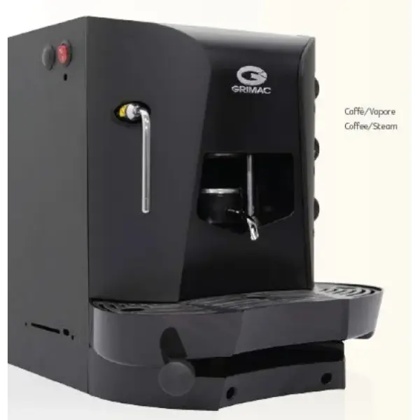 Grimac Opale Black Espresso Machine with Steam Wand for Pods