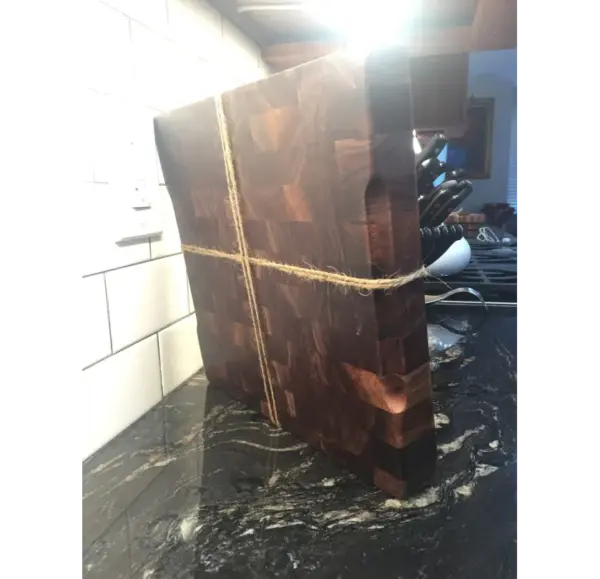 Handmade Walnut End Grain Cutting Board 12x12x1.5in Phil Bene - Image 2