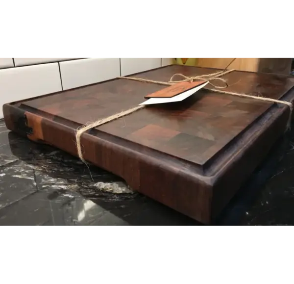 Handmade Walnut End Grain Cutting Board 12x12x1.5in Phil Bene