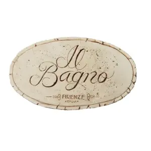 Il Bagno Ceramic Bathroom Wall Decor Plaque