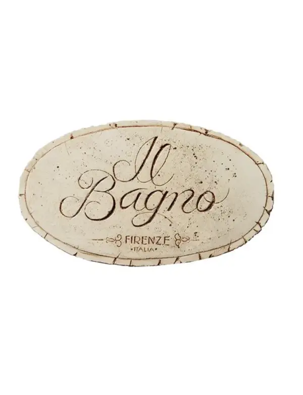 Il Bagno Ceramic Bathroom Wall Decor Plaque