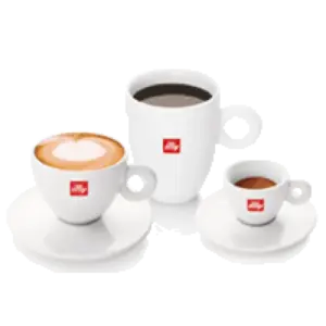 illy 6oz Cappuccino Cup & Saucer Set with Logo