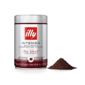 illy Dark Roast Ground Espresso Coffee - Fine Grind 8.8oz Can
