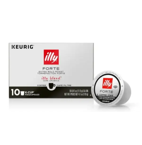 illy Forte Extra Dark Roast K-Cup Pods for Keurig - 10 Count