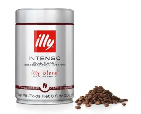 illy Intenso Dark Roast Coffee Beans 8.8 oz Resealable Can