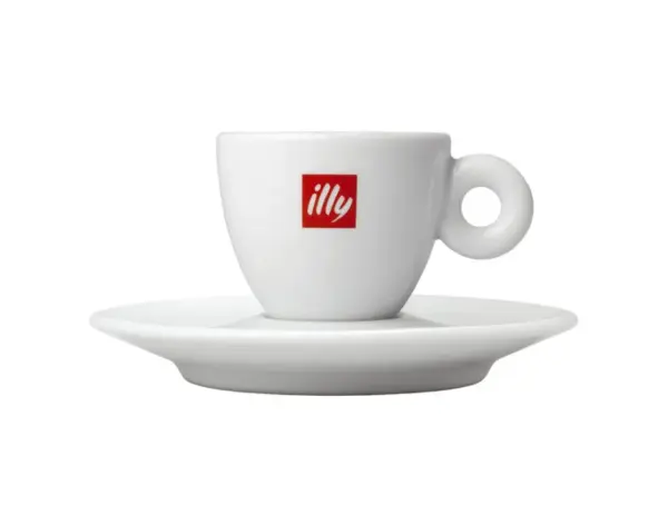 illy Logo Collection Ceramic Espresso Cup & Saucer Set - 2oz