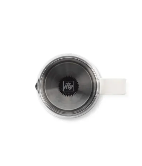 Illy White Electric Milk Frother 120V for Coffee & Lattes - Image 2