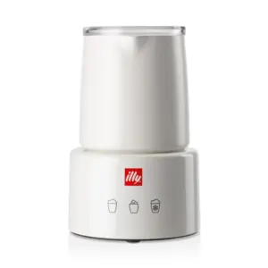 Illy White Electric Milk Frother 120V for Coffee & Lattes