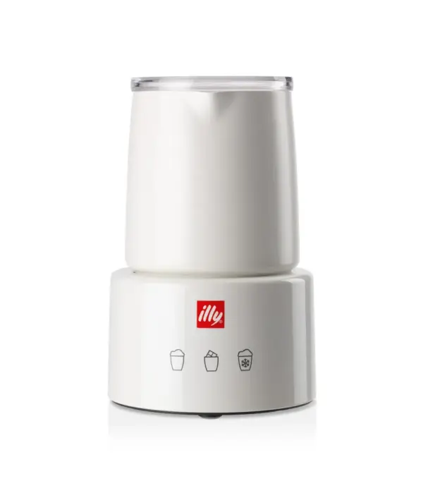 Illy White Electric Milk Frother 120V for Coffee & Lattes