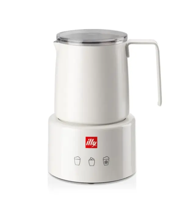 Illy White Electric Milk Frother 120V for Coffee & Lattes - Image 3