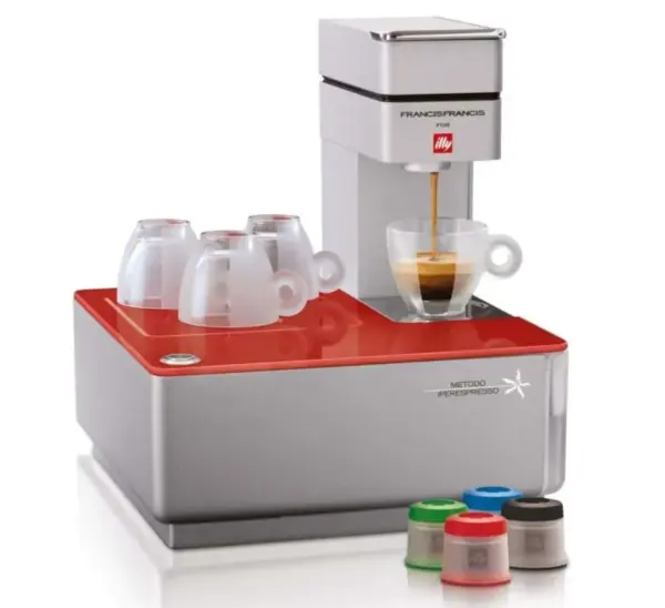 illy Y1 iperEspresso Machine in Red - Compact Coffee Maker