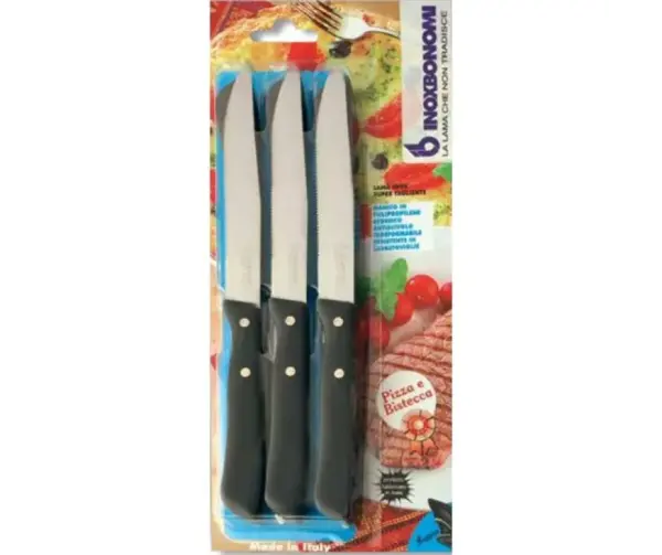 Inoxbonomi 6-Piece Yellow Steak Knife Set - Stainless Steel Blades - Image 2