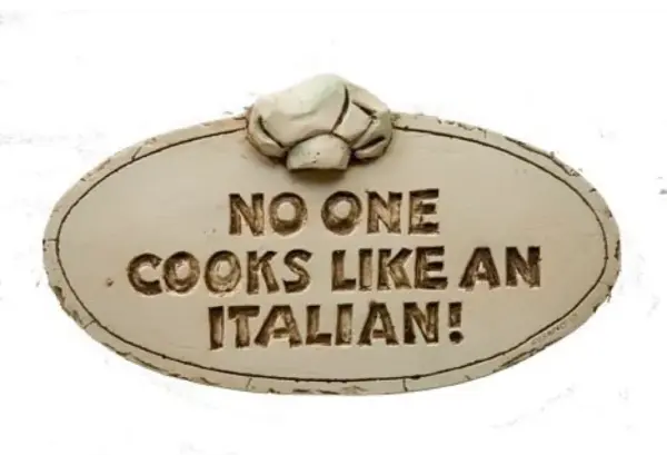 Italian Cooking Wall Plaque - No One Cooks Like an Italian Decor