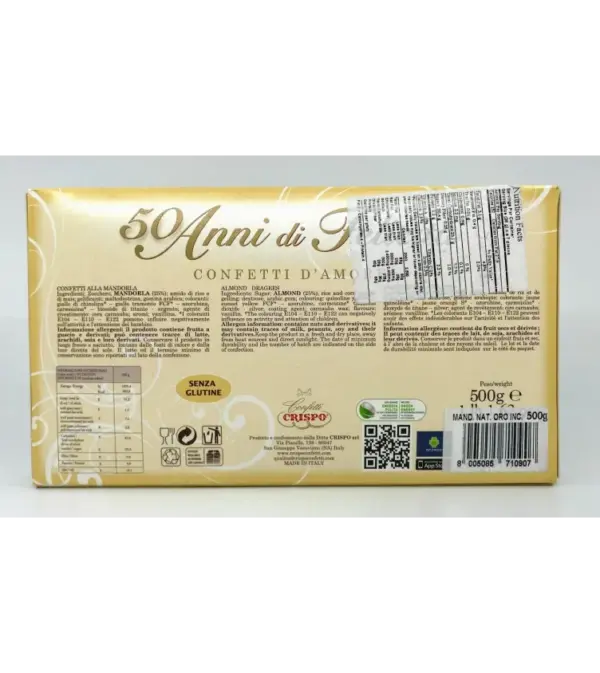 Italian Gold Jordan Almonds 500g Wedding Favors - Image 2