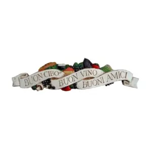 Italian Good Food Wall Plaque - Buon Cibo Decorative Kitchen Sign