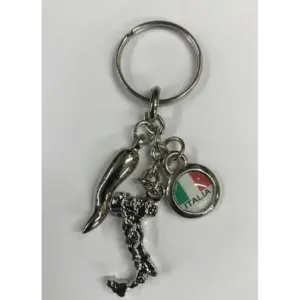 Italian Horn & Boot Charm Keychain