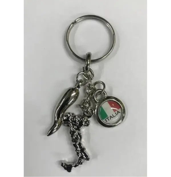 Italian Horn & Boot Charm Keychain
