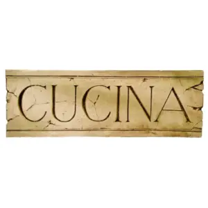 Italian Kitchen Wall Plaque - Decorative Ceramic Art for Home Decor
