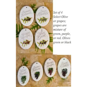 Italian Oval Ceramic Wall Plaque - Decorative Home Accent