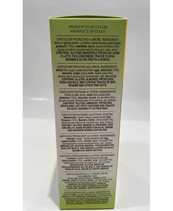 Italian Pistachio Lemon Cantuccini Biscotti by Pan Ducale 6.35oz - Image 2
