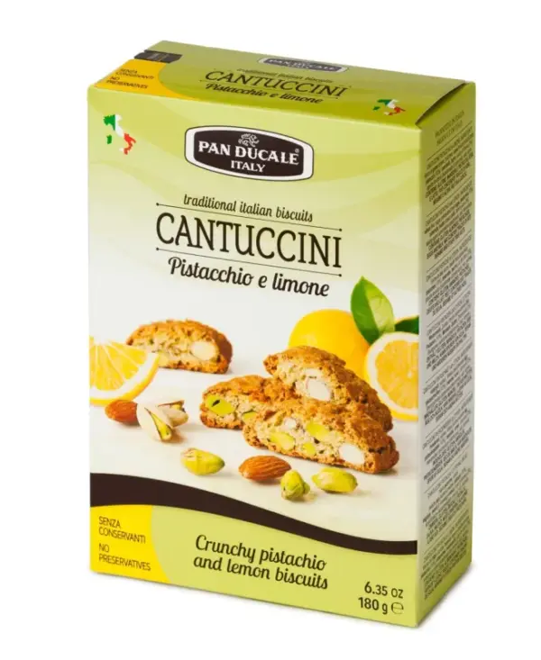 Italian Pistachio Lemon Cantuccini Biscotti by Pan Ducale 6.35oz - Image 3