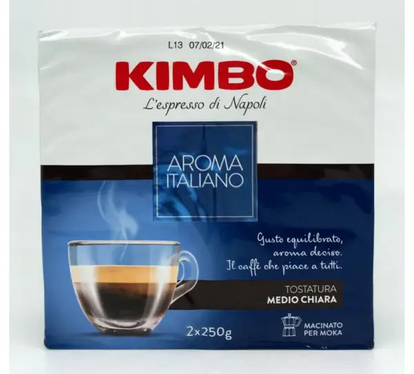 Kimbo Aroma Italiano Medium Roast Ground Coffee Double Pack 500g
