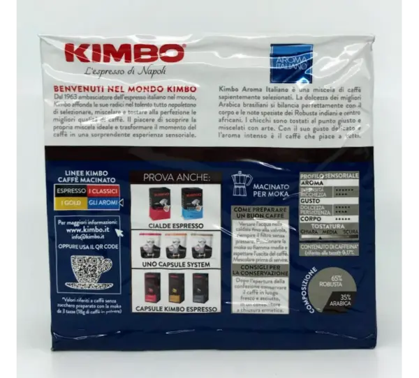 Kimbo Aroma Italiano Medium Roast Ground Coffee Double Pack 500g - Image 2