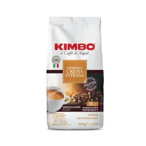Kimbo Crema Intensa Dark Roast Coffee - 1kg (2.2lb) Whole Bean Bag