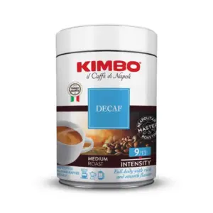 Kimbo Decaf Ground Espresso Coffee 250g/8.8oz Can