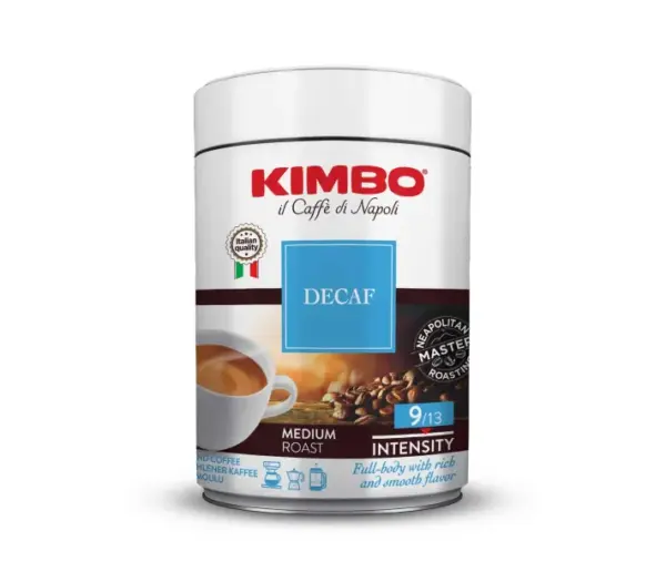 Kimbo Decaf Ground Espresso Coffee 250g/8.8oz Can