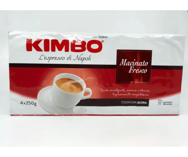 Kimbo Ground Coffee Macinato Fresco Dark Roast Brick Pack 4-Pack - Image 2
