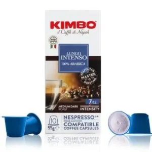 Kimbo Lungo #7 Aluminum Espresso Capsules for Nespresso Machines - Pack of 10