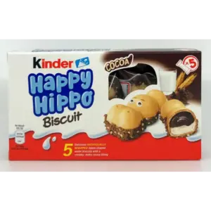 Kinder Happy Hippo Cocoa Cream Biscuits 103g Snack Pack