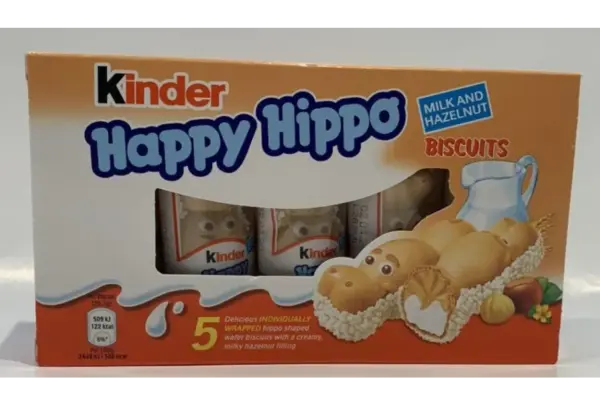 Kinder Happy Hippo White Chocolate w/ Hazelnut Cream Biscuits 200g - Image 2