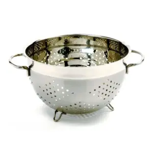 Krona 9.5 Inch Stainless Steel Deep Colander - Pasta Strainer
