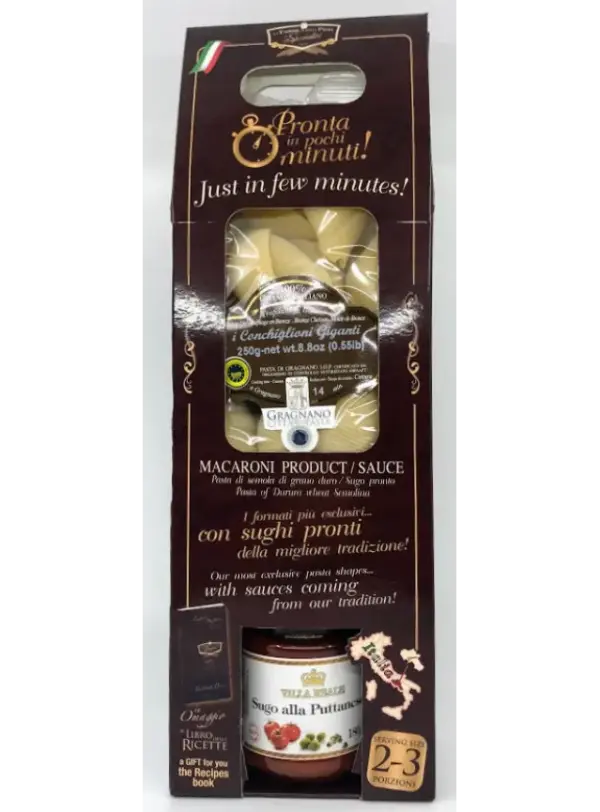 La Fabbrica Della Pasta Conchiglioni Giganti with Puttanesca Sauce 250g - Image 3