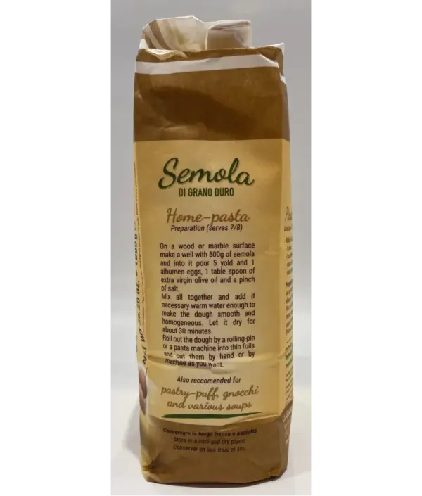 La Grande Ruota Semolina Flour - Durum Wheat Pasta Flour - 35.2 oz