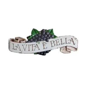 La Vita e Bella Grape Wall Art Plaque Decor