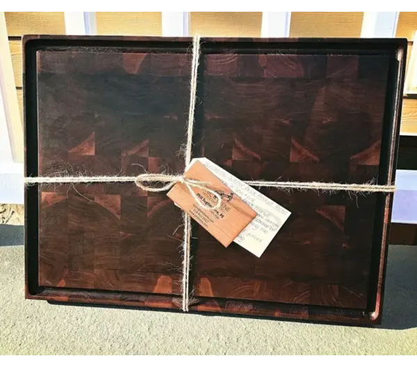 Large Walnut Cutting Board - Handcrafted 1.5 Inch Thick by Phil Bene - Image 2