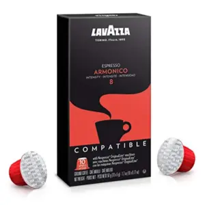 Lavazza Armonico Espresso Capsules for Nespresso, Intensity 8, 10-Pack