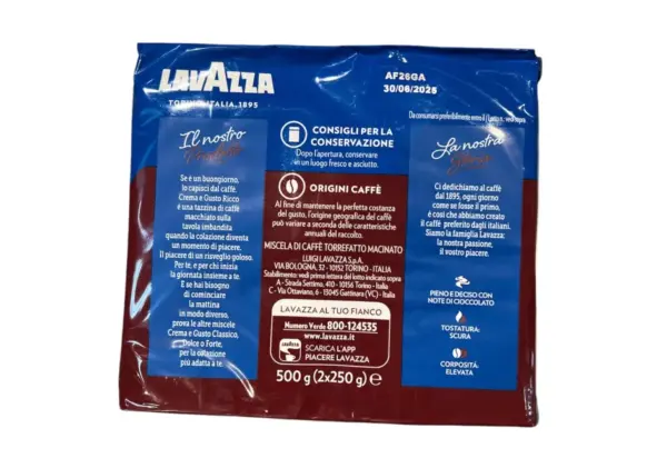 Lavazza Cream e Gusto Gusto Ricco Coffee, 2-Pack 8.8oz Bricks