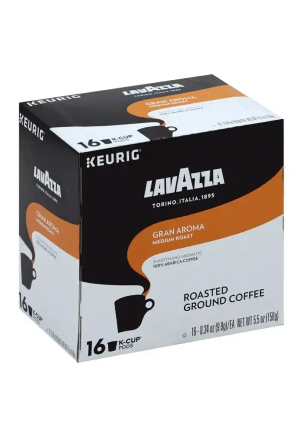 Lavazza Gran Aroma Medium Roast K-Cup Pods 5.5oz for Keurig