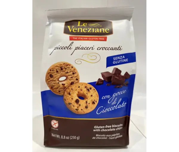 Le Veneziane Gluten-Free Chocolate Chip Cookies 8.8 oz - Image 2
