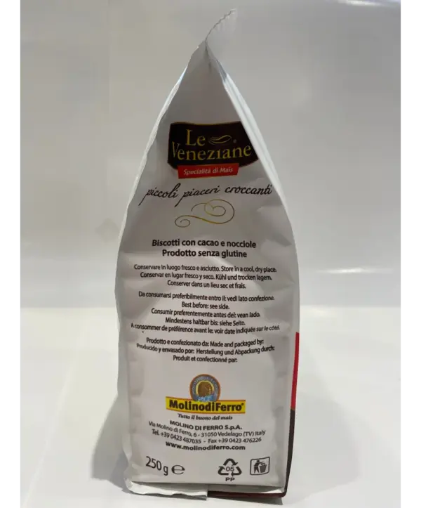Le Veneziane Hazelnut Cocoa Cookies 8.8 oz Pack