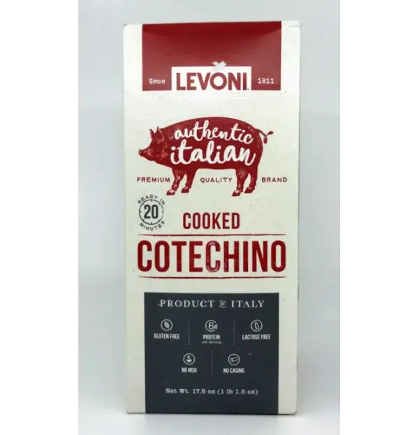 Levoni Cooked Cotechino Sausage 17.5 oz - Ready to Eat Italian Pork - Image 2